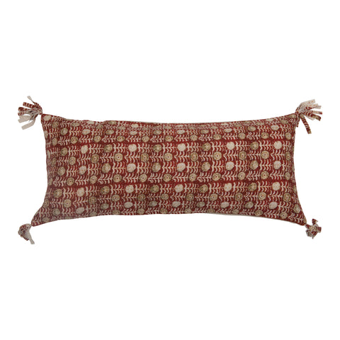 Block Print Lumbar Pillow