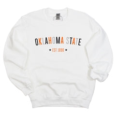 Okla State Star Arch Crewneck Fleece Sweatshirt