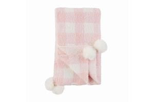 Pink Gingham Baby Blanket