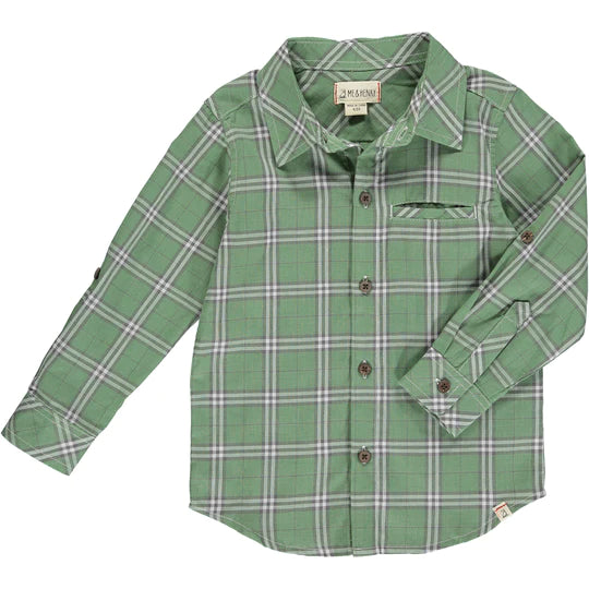 Long Sleeved Woven Shirt - Sage