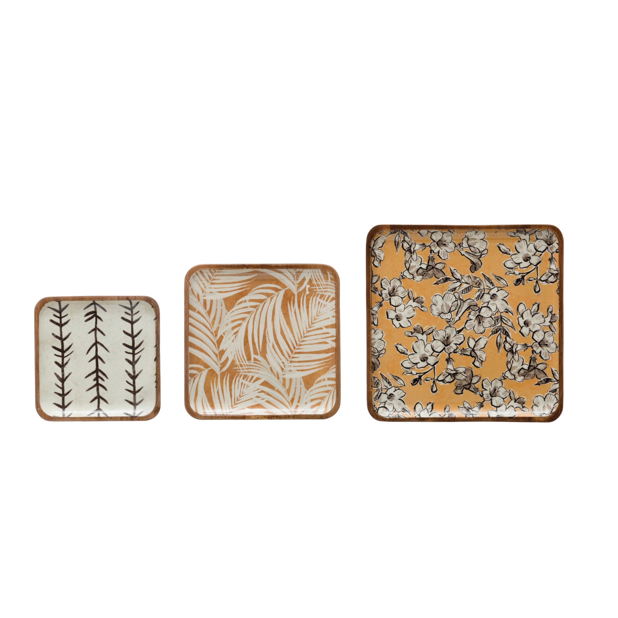 Enameled Wood Trays