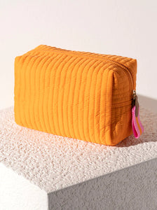 Quilted Nylon Cosmetic Pouch