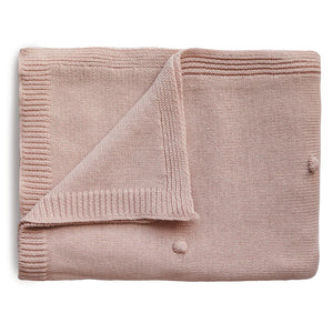 Textured Dots Knit Blanket - Blush