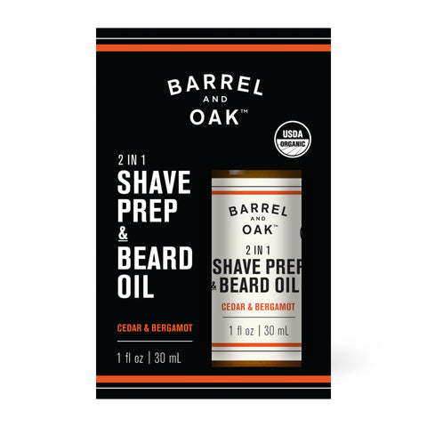 2 in 1 Shave Prep & Beard Oil- Cedar Bergamot 1 fl oz.