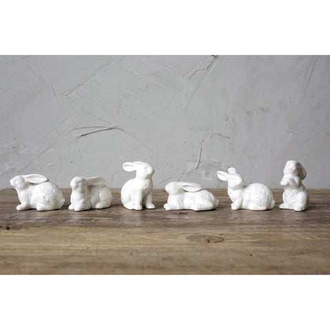 Ceramic Bunnies - Set of 6