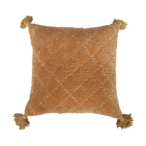 Square Quilted Cotton Velvet Pillow