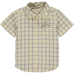 Yellow Blue Plaid Shirt